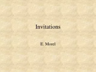 invitations