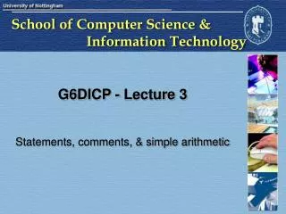 G6DICP - Lecture 3