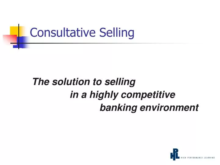 consultative selling