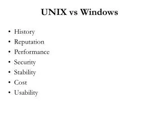 unix vs windows