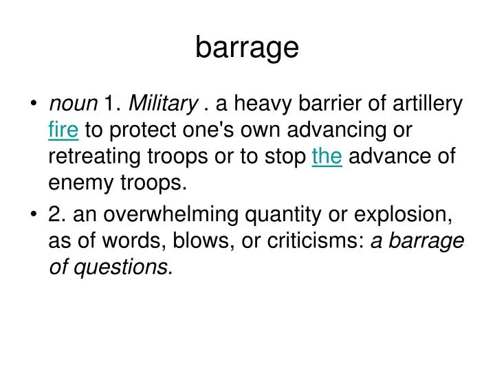 barrage