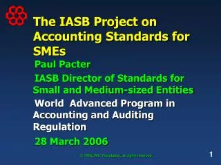 The IASB Project on Accounting Standards for SMEs