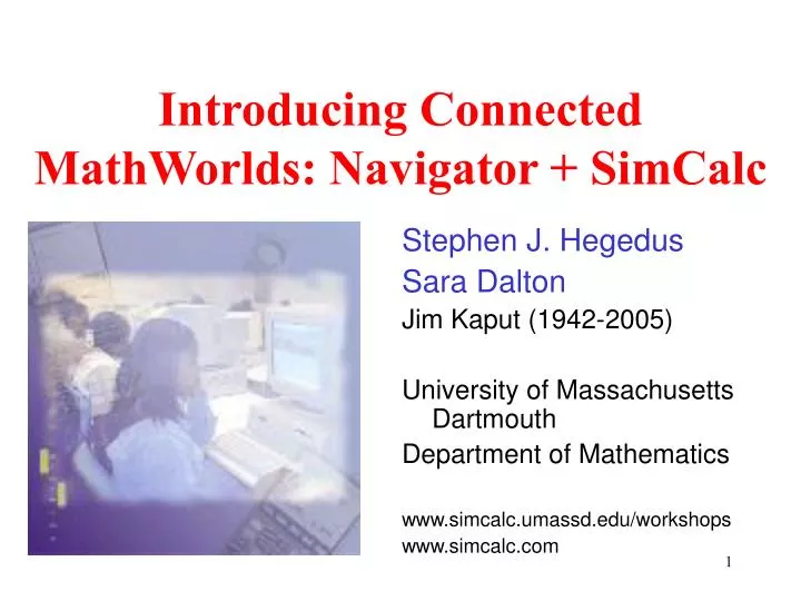 introducing connected mathworlds navigator simcalc