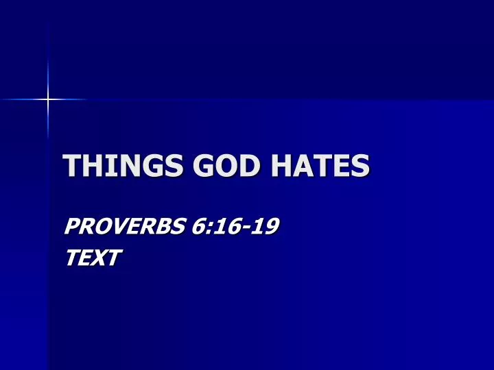 things god hates