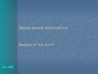 World tourist destinations