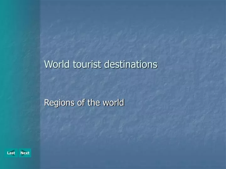 world tourist destinations