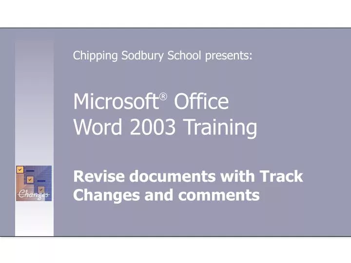 microsoft office word 2003 training
