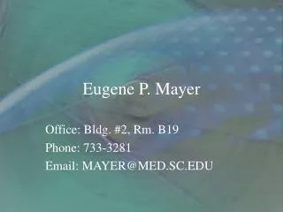 Eugene P. Mayer