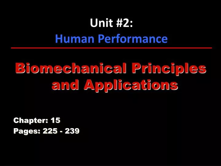 unit 2 human performance