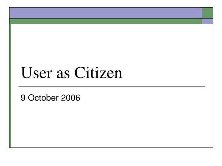 user as citizen