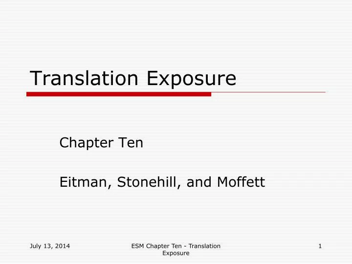 translation exposure