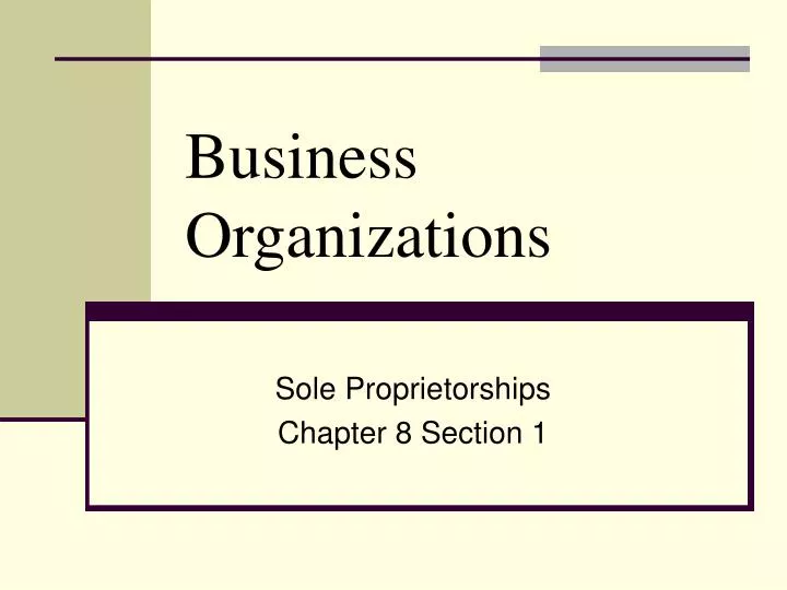 business organizations