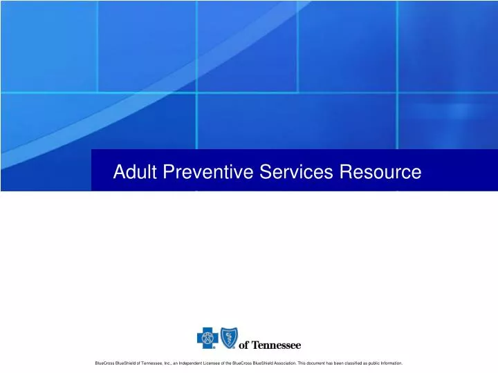 adult preventive services resource