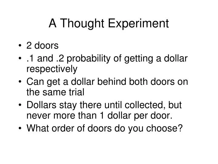 a thought experiment