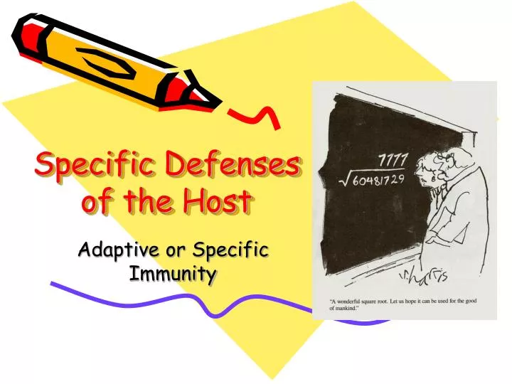 specific defenses of the host