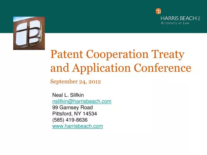 patent cooperation treaty and application conference september 24 2012