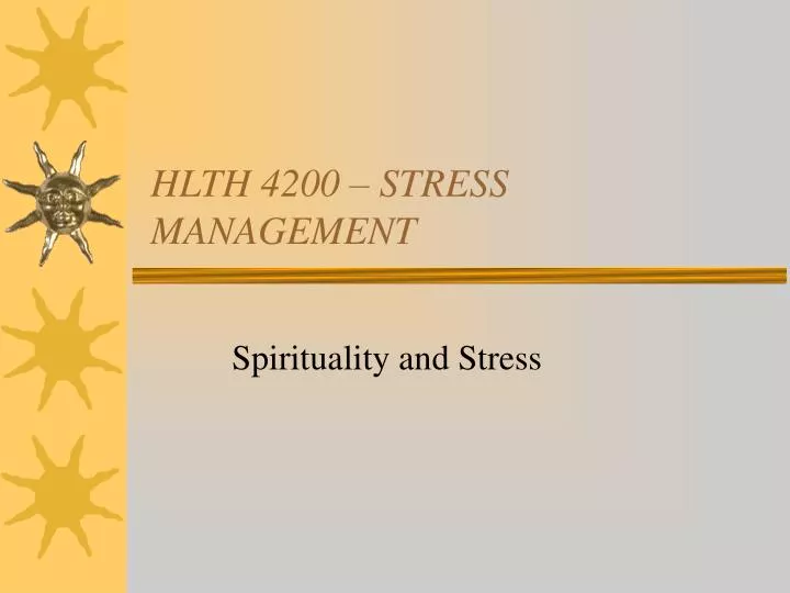 hlth 4200 stress management