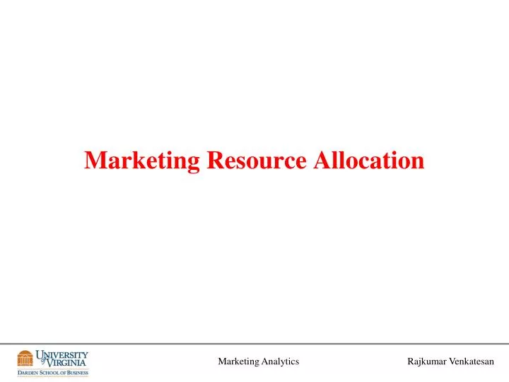 marketing resource allocation