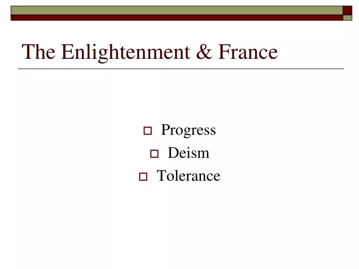 the enlightenment france