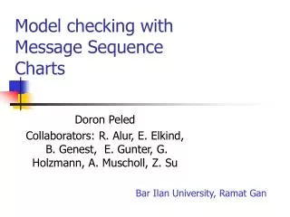 Model checking with Message Sequence Charts