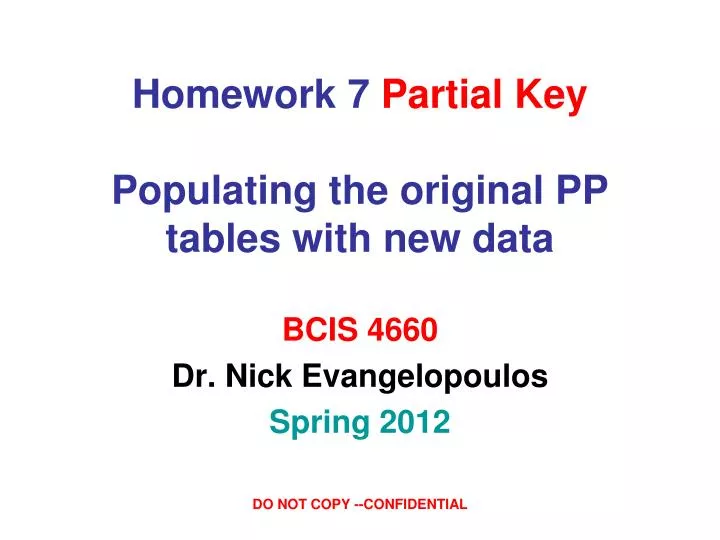 homework 7 partial key populating the original pp tables with new data