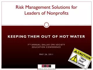 Risk Management Solutions for Leaders of Nonprofits
