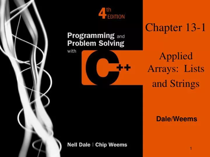 chapter 13 1 applied arrays lists and strings