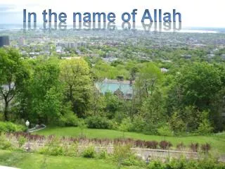 In the name of Allah