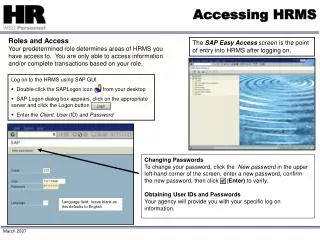 Accessing HRMS