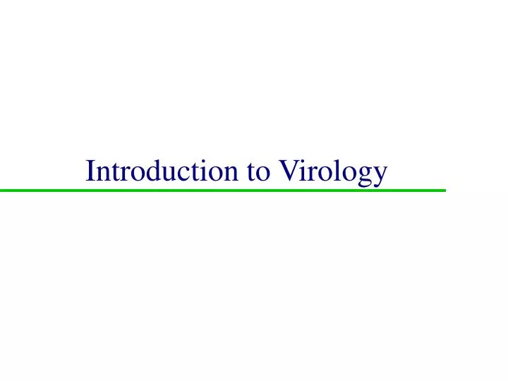 introduction to virology