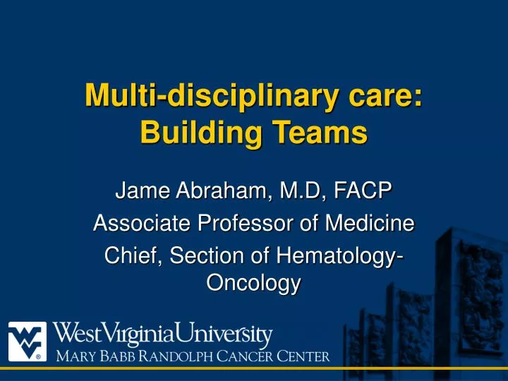 multi disciplinary care building teams
