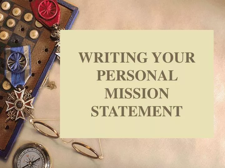 writing your personal mission statement