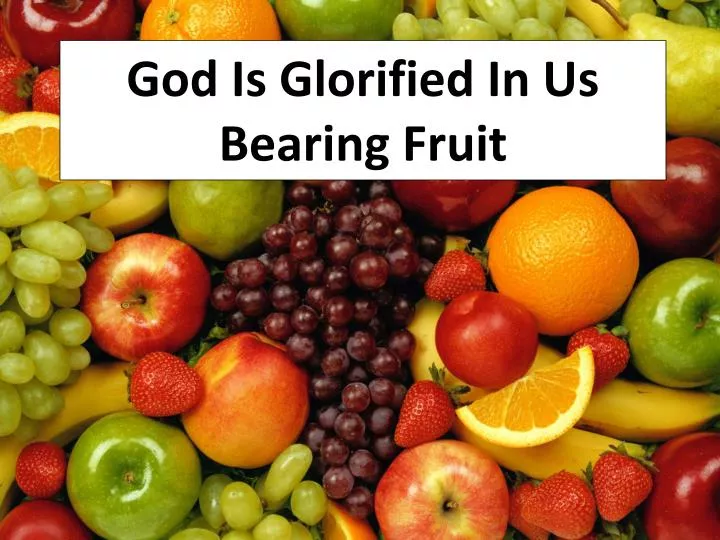 god is glorified in us bearing fruit