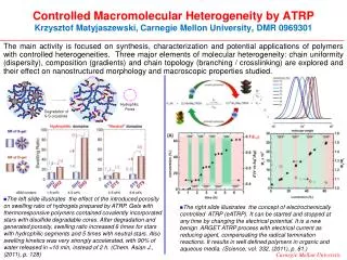 Controlled Macromolecular Heterogeneity by ATRP Krzysztof Matyjaszewski, Carnegie Mellon University, DMR 0969301