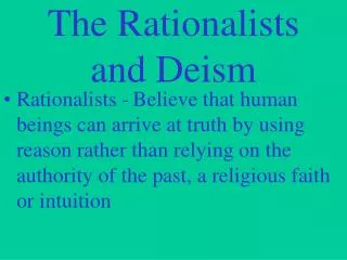 The Rationalists and Deism