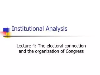 Institutional Analysis