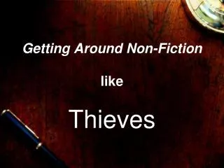 getting around non fiction like