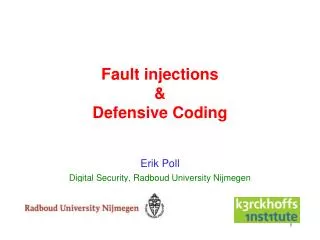 Fault injections &amp; Defensive Coding