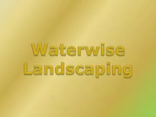 Waterwise Landscaping