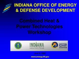 INDIANA OFFICE OF ENERGY &amp; DEFENSE DEVELOPMENT