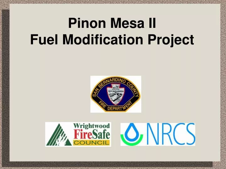 pinon mesa ii fuel modification project