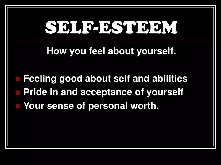 self esteem