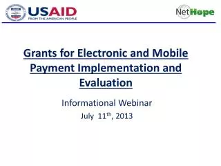 Grants for Electronic and Mobile Payment Implementation and Evaluation