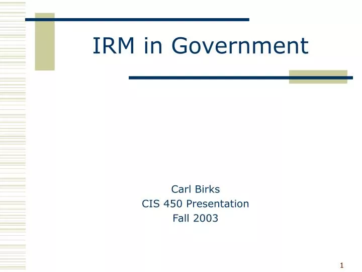 irm in government