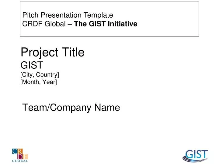 project title gist city country month year