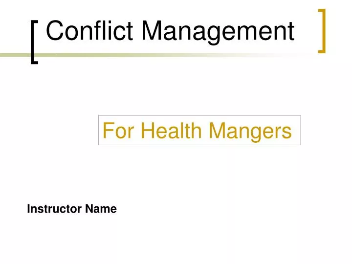 PPT - Conflict Management PowerPoint Presentation, Free Download - ID ...