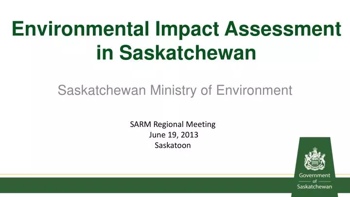 environmental impact assessment in saskatchewan