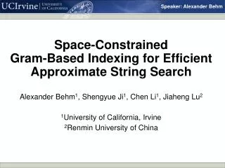 Space-Constrained Gram-Based Indexing for Efficient Approximate String Search