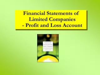 Financial Statements of Limited Companies - Profit and Loss Account