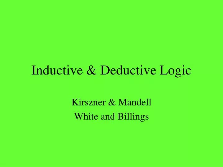 inductive deductive logic